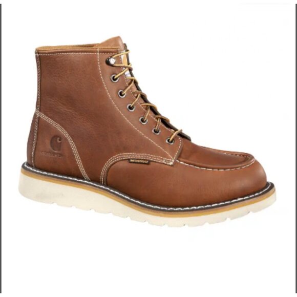 Carhartt WATERPROOF 6" MOC TOE WEDGE BOOT Shoes - Size 10 - Picture 1 of 6